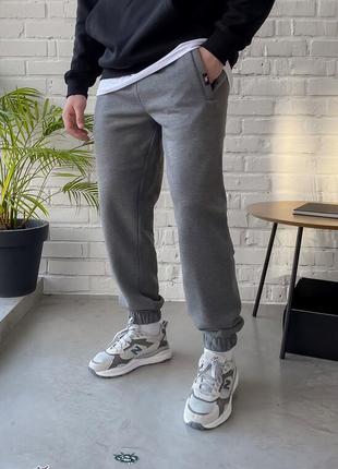 Спортивные штаны цвета графит staff mi graphite basic fleece