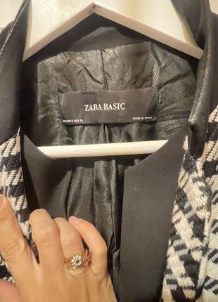 Теплый жакет в гусиную лапку zara размер s3 фото