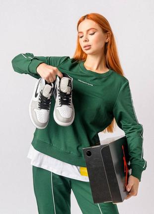 Женские кроссовки nike air jordan 1 high grey white BLACK fur9 фото