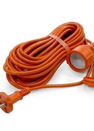 Удлинитель пвс 2*1,5 мм 10 м для электро и садового инструмента влагозащитный ip20