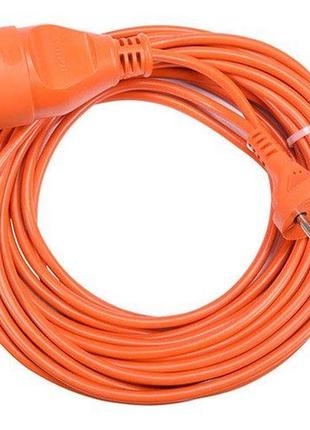 Удлинитель пвс 2*1,5 мм 10 м для электро и садового инструмента влагозащитный ip20