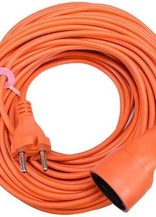 Удлинитель пвс 2*1,5 мм 10 м для электро и садового инструмента влагозащитный ip20