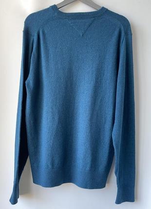 Жіноча бірюзова кофта, вовняний светр. синій світшот tommy hilfiger2 фото