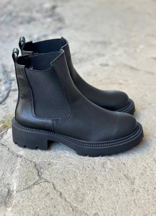Женские ботинки кожаные зимние черные arietti 2239 экстра