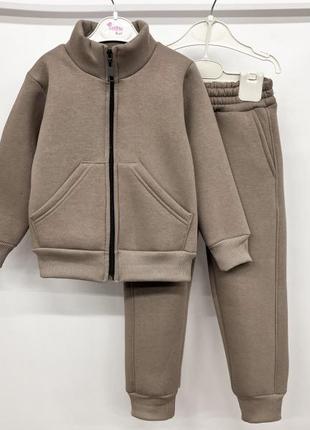 Теплий костюм тринитка піньє на флісі від 550 грн