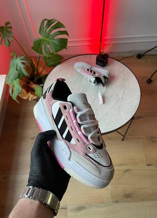 Кросівки adidas adi2000 white beige pink2 фото