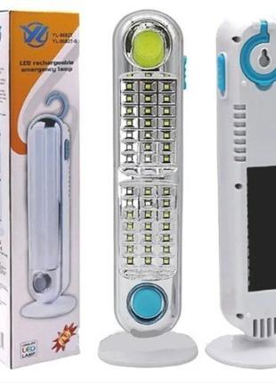 Аккумуляторная портативная светодиодная лампа yl-8683t led solar с солнечной батареей