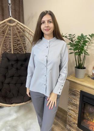 Сорочка блуза блузка нова сіра