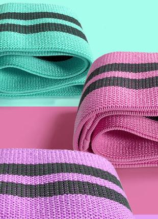 Тканевые фитнес резинки luting hip resistance bands набор 3 штуки. резинки для спорт тканевые.