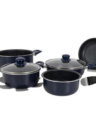 Набір посуду gimex cookware set induction 8 предметів bule (6977228)
