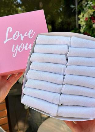 Набір жіночих коротких шкарпеток на 16 пар 36-40 р в коробці із стрічкою літо