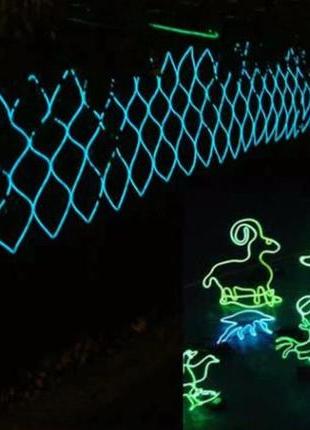Топ! світлодіодна стрічка shop4all зелена провід 3м led неонове світло з контролером7 фото