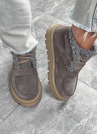 Ботинки зимние женские натуральная замша