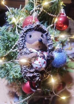 Ялинкова прикраса "їжачок у тумані"