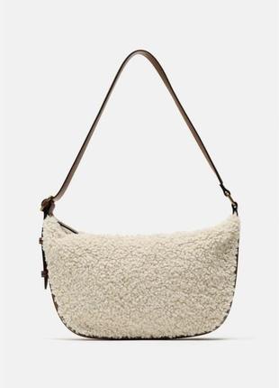 Zara сумка из искусственной овчины