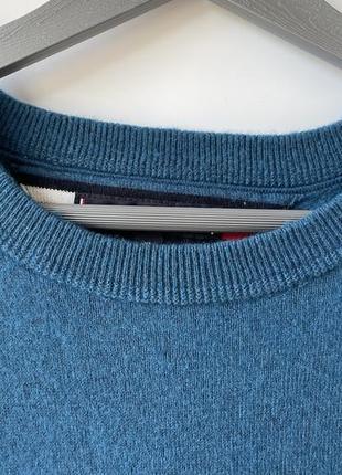 Жіноча бірюзова кофта, вовняний светр. синій світшот tommy hilfiger5 фото