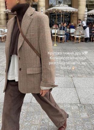 Блейзер жакет пиджак в клетку h&m
