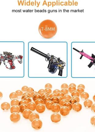 Гелеві кульки орбіз 7-8 мм 10 тис шт gel balls для бластерів типу nerf pro gelfire