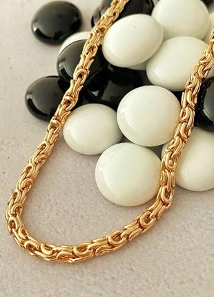 Позолоченная цепочка 50см, цепь, позолота