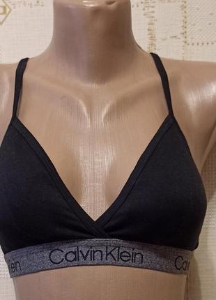 Calvin klein брендовый бюстгальтер из хлопка нежный к телу🥰