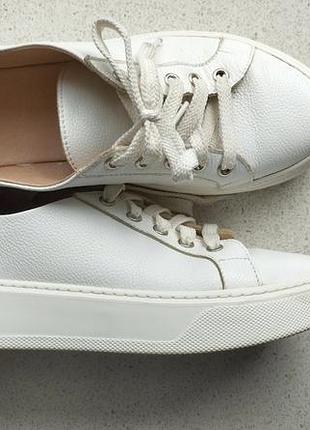 Кожаные белые кроссовки, кожа, кеды, размер 39