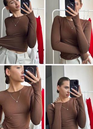 Трендовый обтягивающий лонгслив с вырезами для пальчиков🔝