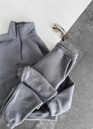 Костюм спортивний з двухстороннього флісу теплий зимовий базовий комфортний