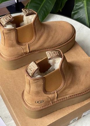 Угги угг уггі ugg neumel chelsea chestnut platform