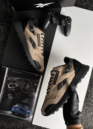 Чоловічі кросівки reebok classic leather new black wood