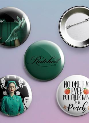 Піни значки сестра ретчед ratched серіал 4 шт у комплекті