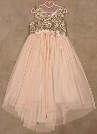 Пудровое платье next signature + браслет 2х цветов в подарок