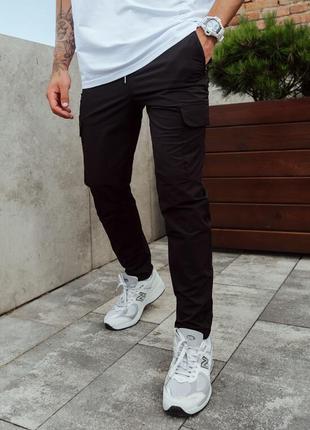 Штани з накладними кишенями staff cargo tam black