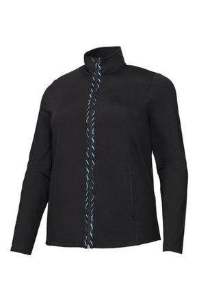 Чорна жіноча спортивна термо кофта на флісі crivit. l, xl