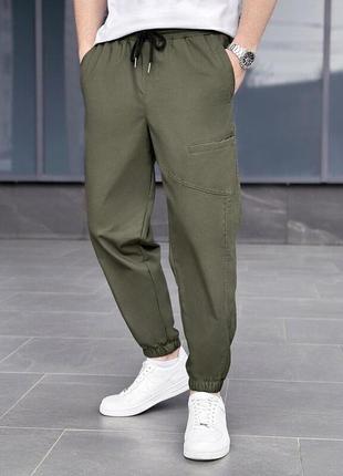 Повседневные легкие джоггеры pobedov vortex цвета хаки