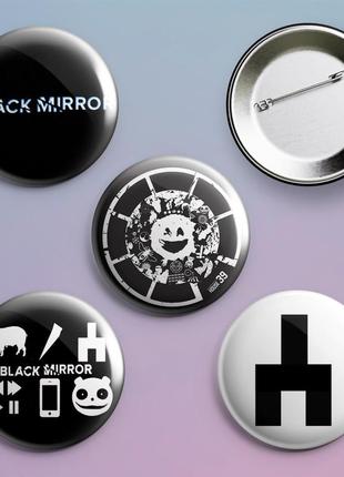 Піни значки чорне дзеркало black mirror серіал 4 шт у комплекті