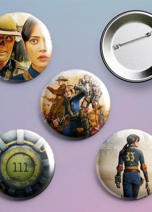 Піни значки фалаут fallout серіал 4 шт у комплекті
