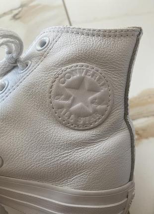 Шкіряні білі кеди конверси converse оригінал 2