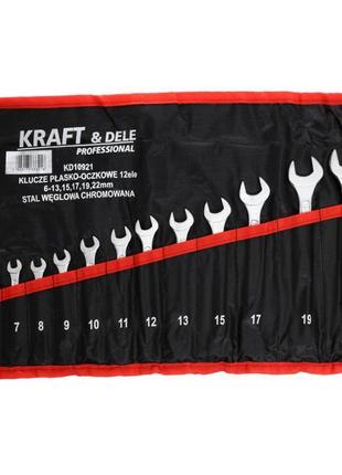 Набор рожково-накидных ключей 12 шт. 6-22 мм kraft&dele kd10921