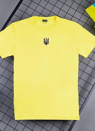 Бавовняна футболка pobedov peremoga жовтого кольору
