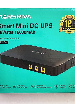 Міні дбж для роутера marsriva kp1 plus 240vac,4хdc+usb out, 2x5v/9v/2x12v1.5a 18w 16000ah li-pol