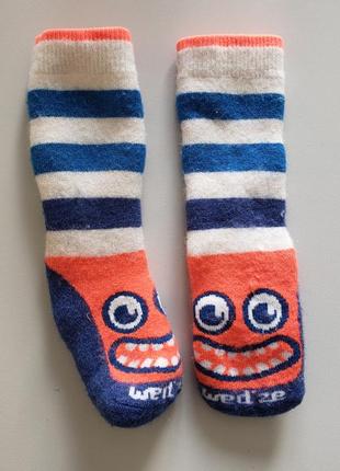 Wedze детские теплые с шерстью термо носки высокие гольфы мальчику девочке 23-26 р