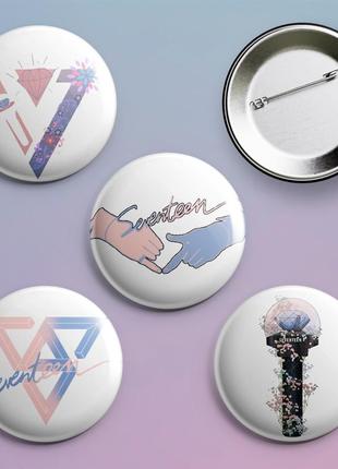 Пины значки seventeen kpop 4 шт в комплекте