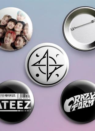 Пины значки ateez kpop 4 шт в комплекте