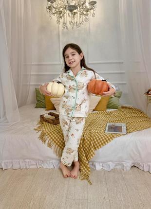 Детская теплая пижама для дома и сна с рисунками коал для девочки на каждый день