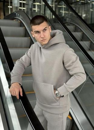 Універсальне худі на зиму pobedov 008 сталевого кольору