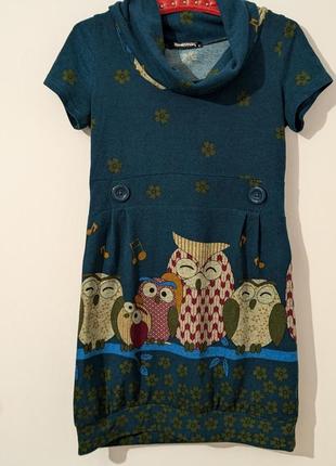 Стильне тепле плаття з совушками – ідеальний вибір для осені!