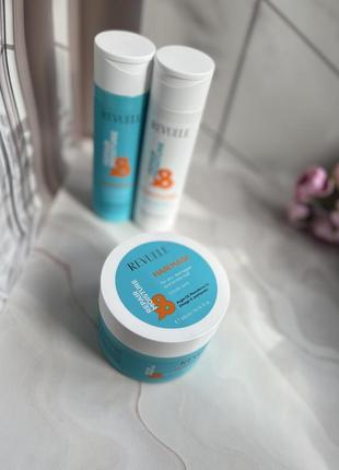 Маска для волос сухих, поврежденных, ломких revuele repair &amp; moisture увлажняющая 300 мл
