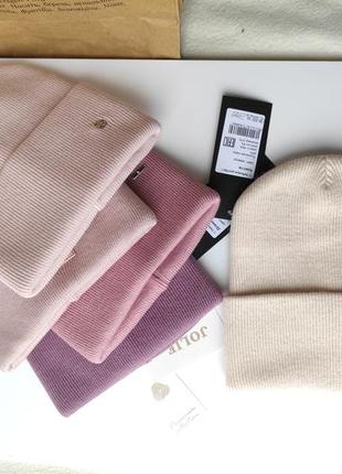 Теплі подвійні шапки кашемір, шерсть італійська пряжа leks україна