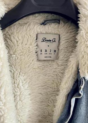 Тепла джинсовка, шерпа, джинсова утеплена куртка5 фото