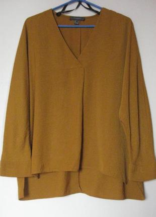 Блуза желтая плотная ткань